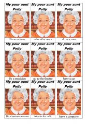 English Worksheet: My Pour Aunt Polly GAME