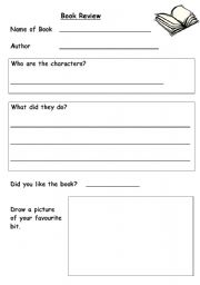 English worksheet: Book Review Sheet