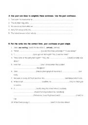 English Worksheet: Past Continuous Tense Exercises