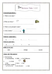 English Worksheet: revision