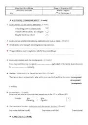 English worksheet: A test