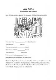 English Worksheet: Van Gogh bedroom