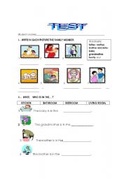 English worksheet: test