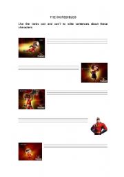 English Worksheet: The incredibles