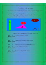 English worksheet: A fun activity for teaching Present Continuous (progressive)