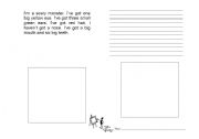 English Worksheet: Monsters Faces