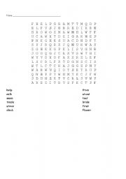 English Worksheet: Cluster wordsearch