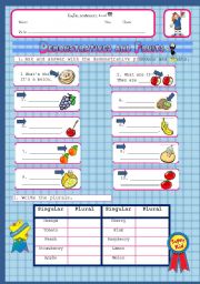 Demonstratives,  fruits and plurals