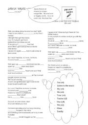 English Worksheet: JASON MRAZ - IM YOURS