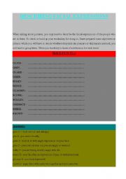 English Worksheet: adjectives