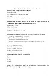 English worksheet: Tales of Mystery and Imagination