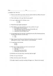 English Worksheet: Christmas Carol Stave 1