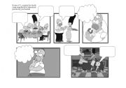 English Worksheet: Comic strip In the Kitchen