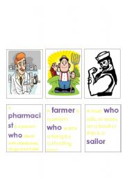 Jobs and Relative Clauses Memory Game 5. 