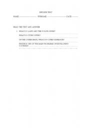 English Worksheet: text