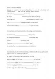 English Worksheet: Mixed Grammar Worksheet