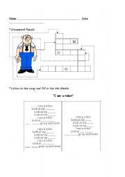 English Worksheet: parts of the body