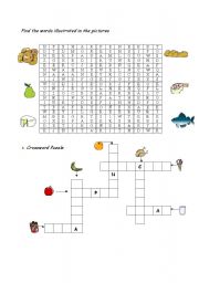 English Worksheet: food