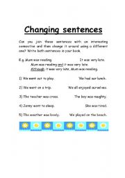 English worksheet: Chnin Sentences