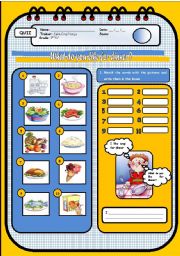 English Worksheet: what do you like for dinner?