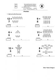 English Worksheet: numbers and shapes