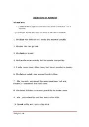 English Worksheet: adjectives