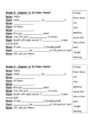 English worksheet: Korean public school- grade 5, chapter 14