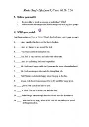 English Worksheet: Bugs Life Movie Worksheet