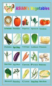 English Worksheet: Asians Vegetables