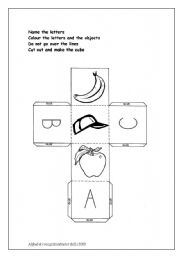 English Worksheet: Abc cube