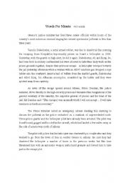 English Worksheet: Story Comprehension 