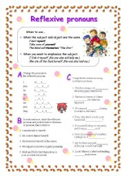 English Worksheet: Reflexive pronouns