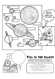 English Worksheet: solar system