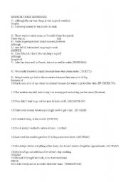 English Worksheet: rewriting linkers