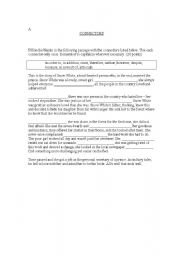 English Worksheet: connectors
