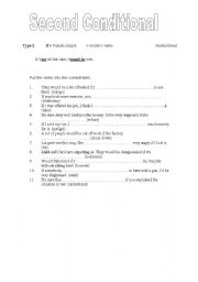 English Worksheet: second conditional
