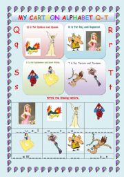 English Worksheet: ALPHABET: CARTOON ALPHABET BOOK Q-T