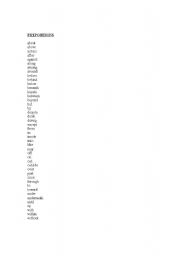 English Worksheet: Prepositions