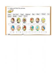 English Worksheet: snow white