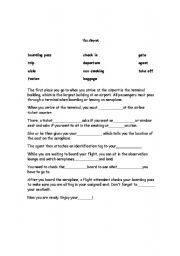 English worksheet: At the Airport