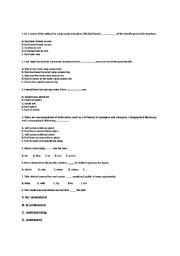 English Worksheet: level exam