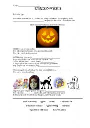 English Worksheet: Halloween