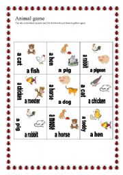 English Worksheet: Animal game