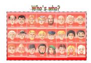 English Worksheet: Whos who?