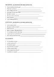 English worksheet: Present Simple and Present Continuous