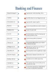 English Worksheet: Banking and Finance