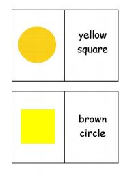 English worksheet: Domino Shapes & Colours