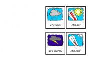 English worksheet: Weather Game - Cards -Part 2