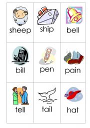 English worksheet: Minimal Pairs Memory1