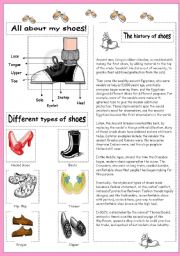 English Worksheet: All about my shoes